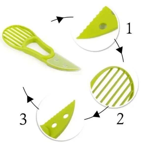 Multifunctional 3-in-1 Avocado Slicer, Outdoor Home Kitchen Accessories - Picture 4 of 9